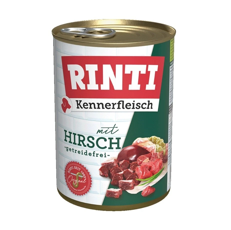 4000158925305 RINTI Kennerfleisch Deer - Nassfutter für Hunde - 400g RINTI