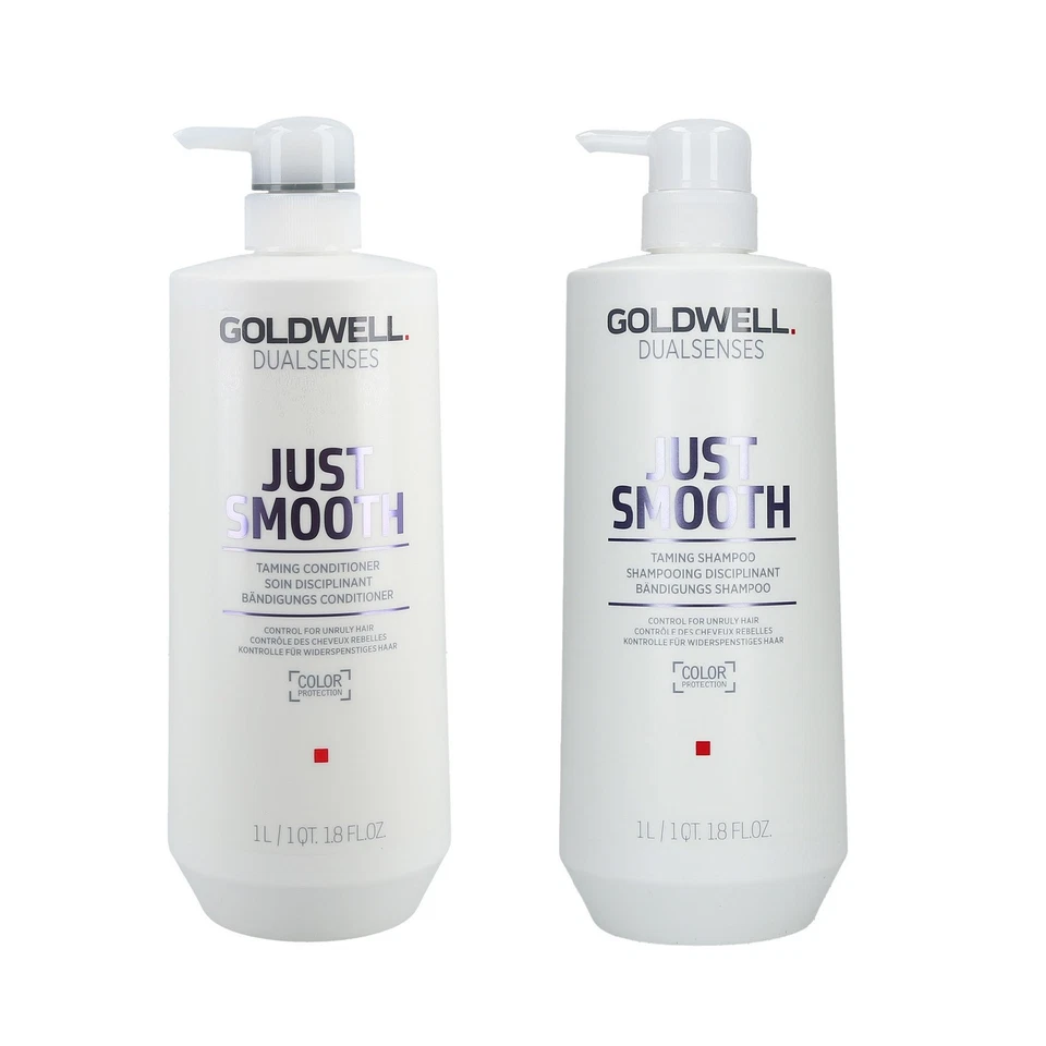 GOLDWELL DUALSENSES JUST SMOOTH Shampoo 1000ml + Conditioner Set 1000ml
