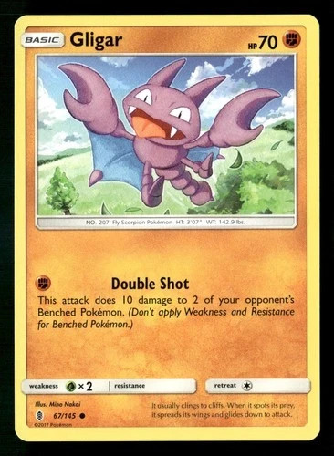 Gligar Pokemon Guardians Rising card 67/145