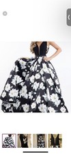 Rachel Allan Prom Dress 7664 Black/white Size 2