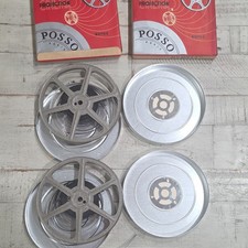 Posso Paris 8mm Cinema Home Movie Film Reels w/ Metal Cans NR