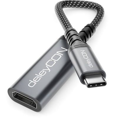 USB-C auf HDMI Adapter Kabel 4K@60Hz UHD Nylon Kabel ALU Stecker Thunderbolt 3/4