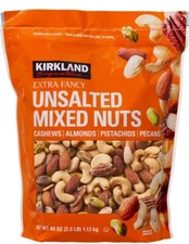 Kirkland Signature Extra Fancy Mixed Nuts, Unsalted, 2.5 lbs Healthy Snack USA