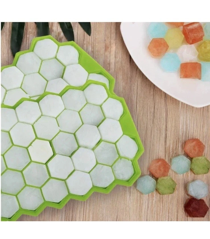 2 Stk Eiswürfelform Silikon Eiswürfelbehälter Cube 2 x 37 Gitter Mit Deckel DE - Bild 4 von 4