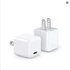 2 Pcs White 20W USB-C Power Adapter AC Home Wall Charger US Plug For iPhone iPad