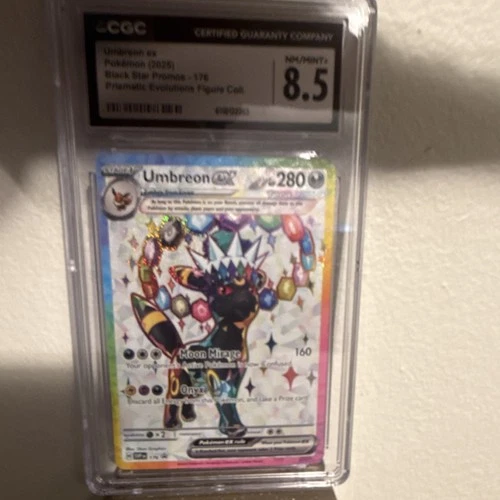 Pokémon Umbreon ex CGC 8.5 Black Star Promo Prismatic Evolutions Holo #176