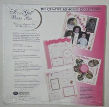 Creative Memories 12x12  It's a Girl" Border Scrapbook Pages Old Style, 10 Pages