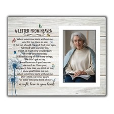 Letter from Heaven Memorial Picture Frame, Sympathy Gifts Bereavement Gifts f...