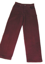 Gloria Vanderbilt Red wine Jeans Stretch-denim Tapered Tag:12 short Fits:8-10