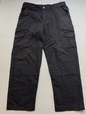 Tru-Spec Series Tactical Cargo Pants Black  Military 36 x 30*  Slider Waist