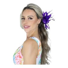 Elegant Flower Feather Fascinator Clip/Pin Wedding Ladies Day Royal Ascot Races