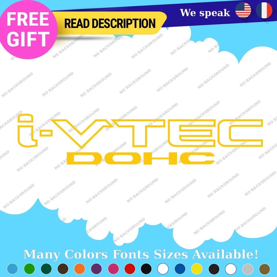 IVTEC Turbo DOHC Decal Sticker Vinyl Honda Civic Accord JDM Drift RSX Type VTEC Foto 4 de 4