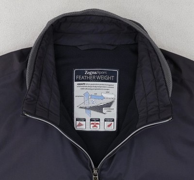 Zegna Sport Featherweight Project Jacket Men s XL Black Foldable into Pouch