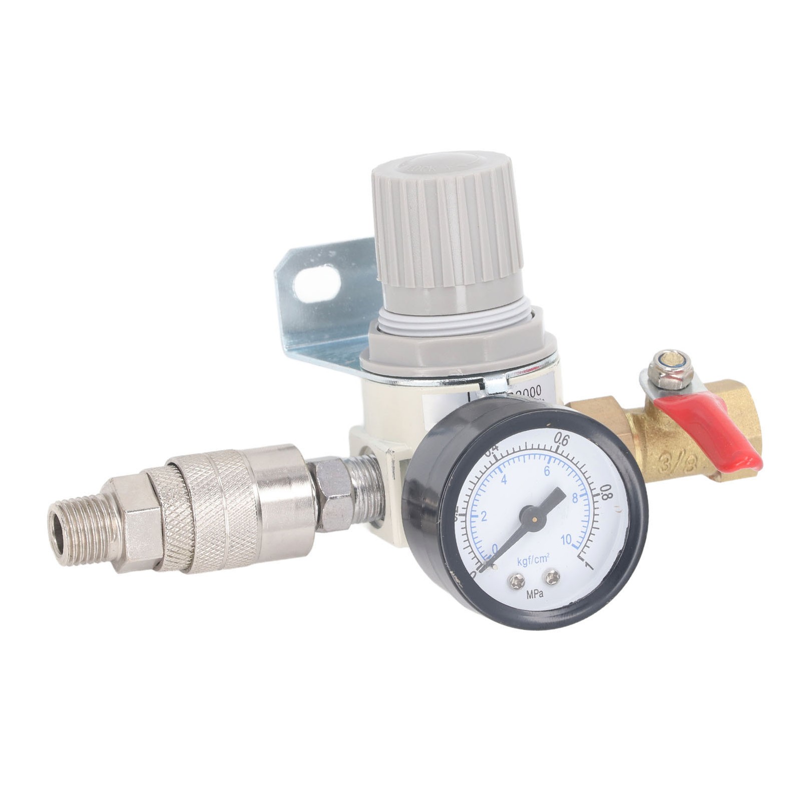 3/8in NPT Air Compressor Regulator With 0 To 1 MPa Gauge For Air Compressors And