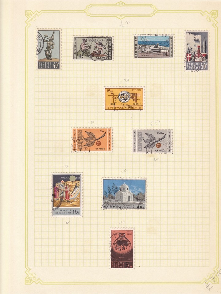 CYPRUS COLLECTION IN RED SIMPLEX SG ALBUM 1882 - 1985 28 PAGES £600 ...