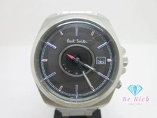 Paul Smith Radio Solar Men's Watch Black Silver SS From Japan