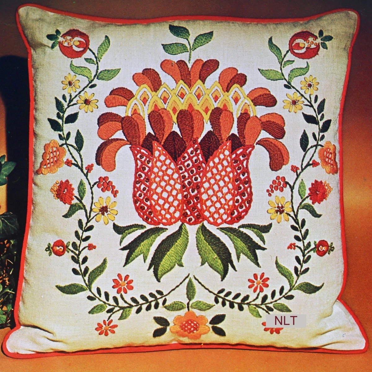 Bucilla Crewel vintage 1992 encadré broderie papillons et fleurs