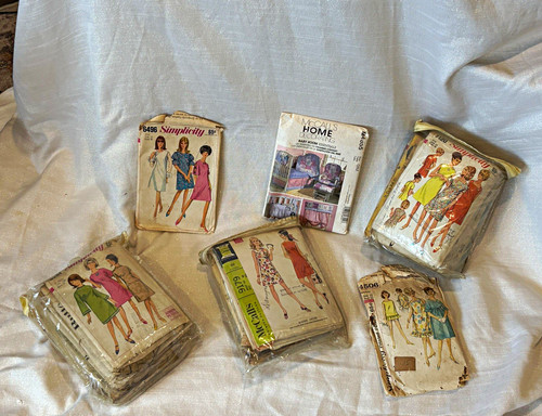 Large Lot Vintage Sewing Patterns 60s 70s McCalls Simplicity Butterick Vogue 30+