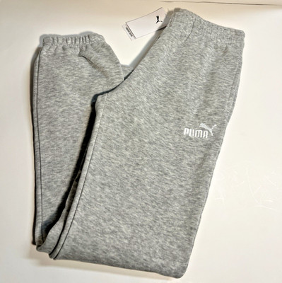 Girls Gray Puma Embroidered Logo Sweatpants Size Large NWT