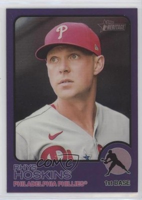 2022 Topps Heritage Hot Box Chrome Purple Refractor Rhys Hoskins #326 0v5u