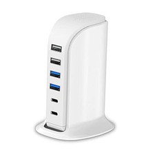 USB Charger , Charging Station for Multiple Devices white usb c charger block