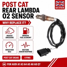 For Audi A6 C6 4.2 FSI S6 quattro 06-11 Rear Lambda Oxygen Sensor 0258986602 UK