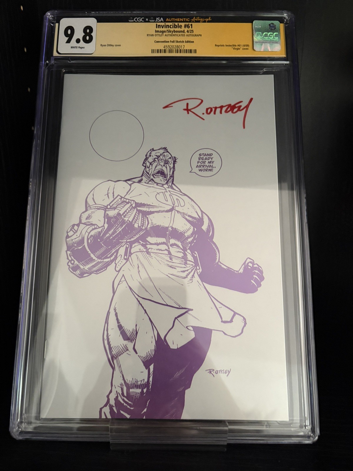 Invincible #61 | Ryan Ottley C2E2 Sketch Spot Foil Variant | CGC 9.8 CONQUEST