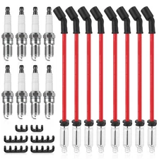 8Pcs 41-110 Iridium Spark Plugs & M8-48322 10.4mm Silicone Spark Pl... Fast Ship