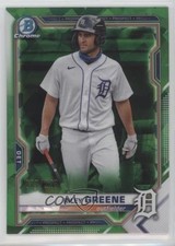 2021 Bowman Chrome Sapphire Edition Prospects Green Refractor Riley Greene h3a