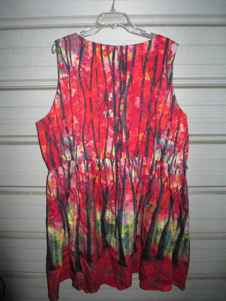 RareModcloth 4X Plus Size Enchanted Forest Mod Cloth A-Line Dress Retro Womens - Image 4 of 4