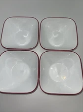 Corelle Splendor Square 6 1/4"  Soup Cereal Salad Bowls Set of 4