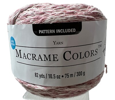 Loops and Threads Macrame Colors Yarn Dried Rose Marl 10.5 oz 82 yds 300 g