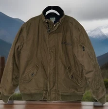 Vintage Stall & Dean First On The Field Jacket Heavy Green Bomber Size 2 XL