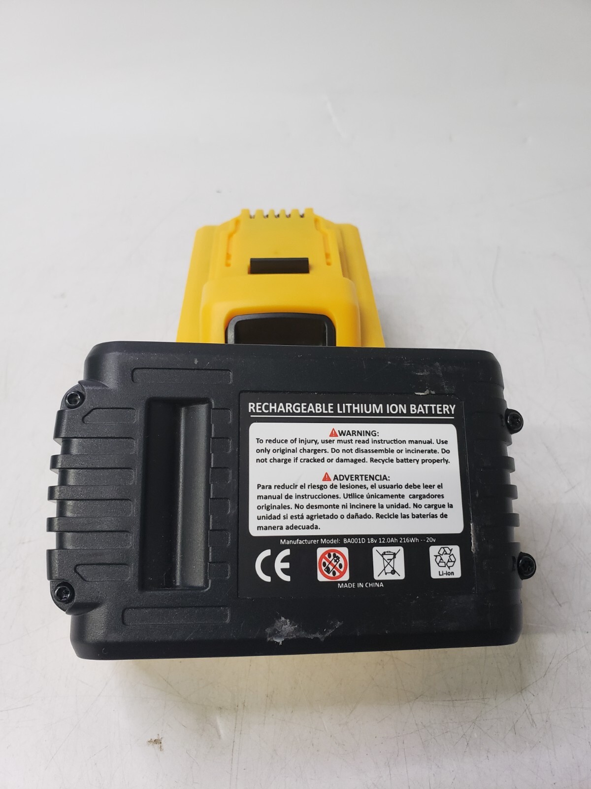 Lot of 2 FOR DEWALT 20V 12.0 AH Lithium-Ion Battery - Black or Yellow 4