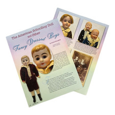Vintage American Schoolboy Doll and Fancy Boy Dolls History Article 7 Pages