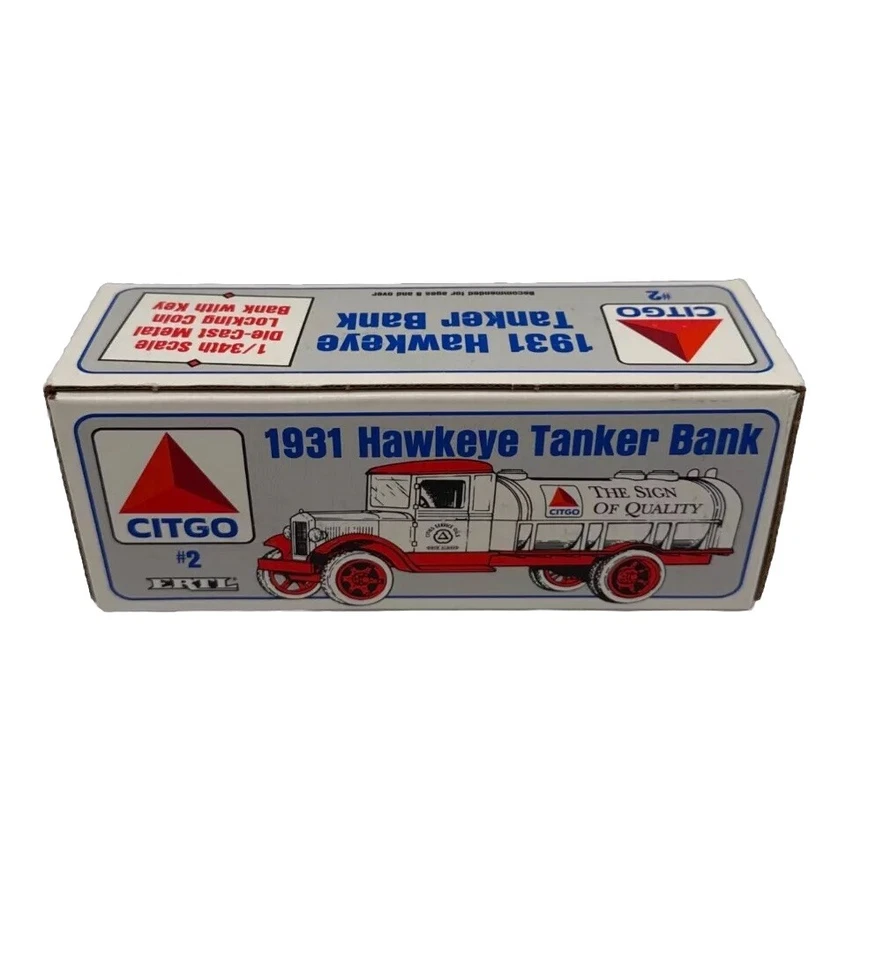 ERTL Diecast Citgo #2 1931 Hawkeye Tanker Bank escala 1/34 NUEVO edición limitada Foto 2 de 4