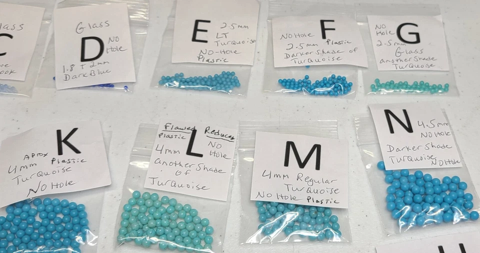 Antigo Sem Furo 1mm 2mm 3mm + Contas Cor Turquesa Strass Reparo de Joias 5014 - Imagem 3 de 4