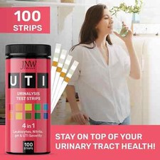 JNW Direct 4-in-1 UTI Test Strips - 100ct Urine Test Strips Quick and Easy Ac...