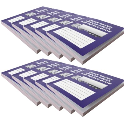 Fahrzeug Tagesscheck & Defekt Duplikat Buch 50 Seiten LKW LKW Van (10er Pack)