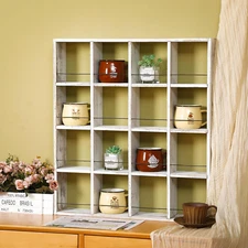 Oversize Coffee Mug Display Rack Wooden Shelves Rustic Shot Glass Display Case T