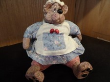 Russ Berrie Josette Kathleen Kelly Critter Factory Bear w/ Dress, Apron, Apples