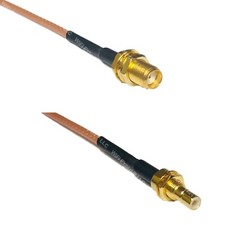 RG316 SMA FEMALE to SMB MALE BULKHEAD RF Cable Rapid-SHIP LOT