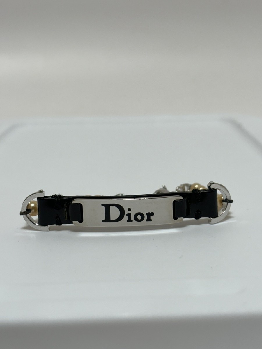 Dior Trotter Pearl Cursive Logo Bracelet