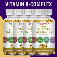 Vitamin B Complex Supplement B1,B2,B3,B5,B6,B7,B9,B12, Immune Support Pills