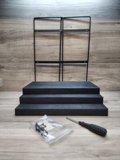 3 Tier Black Bathroom Countertop Organizer Storage 3 Shelves 17.5" x 13" x 6.7"