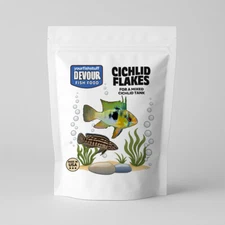 YFS Devour Cichlid Flakes Tropical Aquarium Bulk Fish Food 6oz
