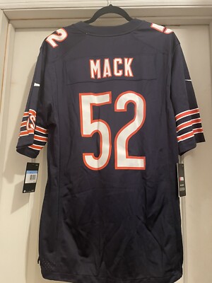 NWT Nike On Field Chicago Bears Khalil Mack #52 Jersey Sz Medium Navy Blue