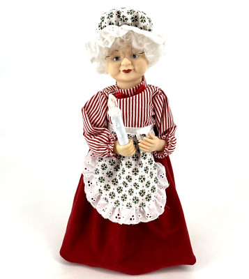 Vintage Telco Motionettes Mrs Claus 14  Christmas Musical Light Up Figure