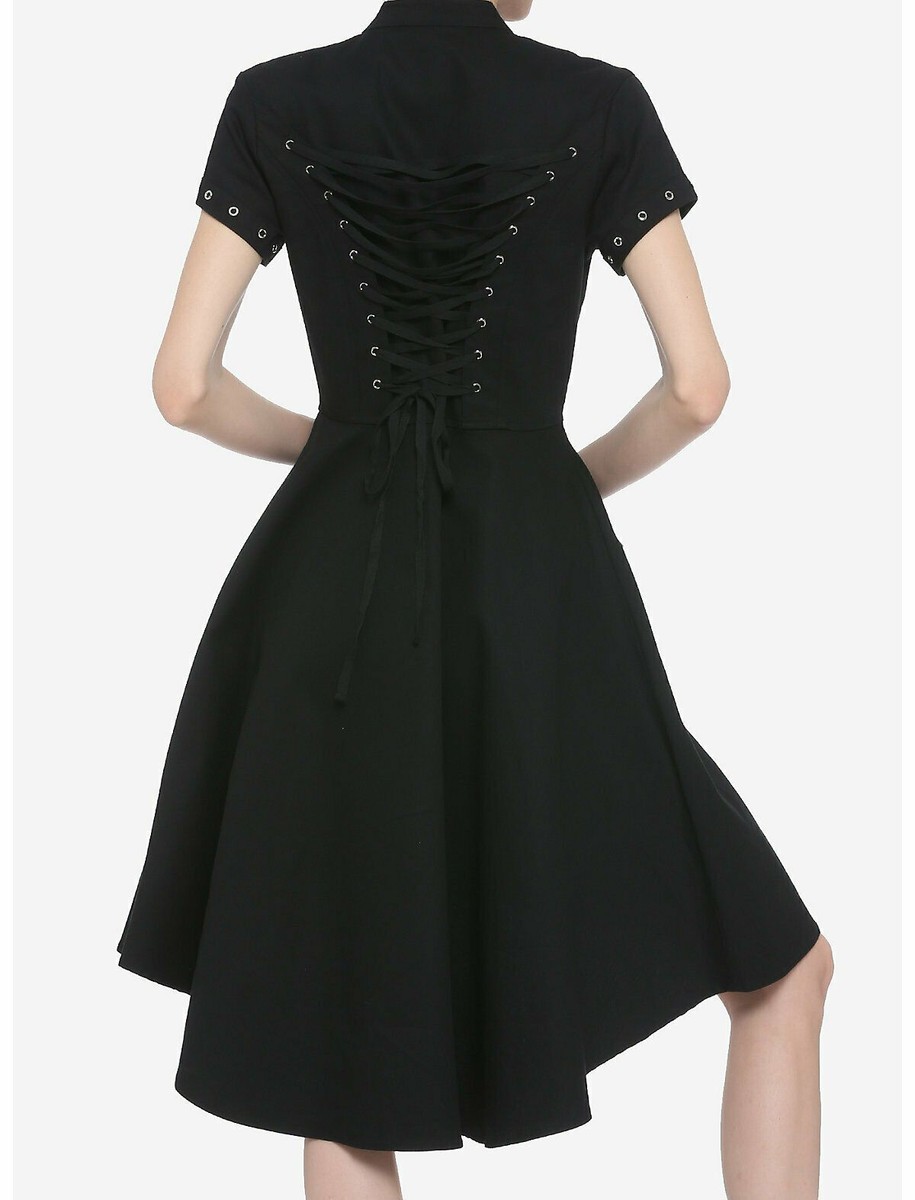 black cotton shirt dress Black Mido Bondage Dress – ModCloth main image 1