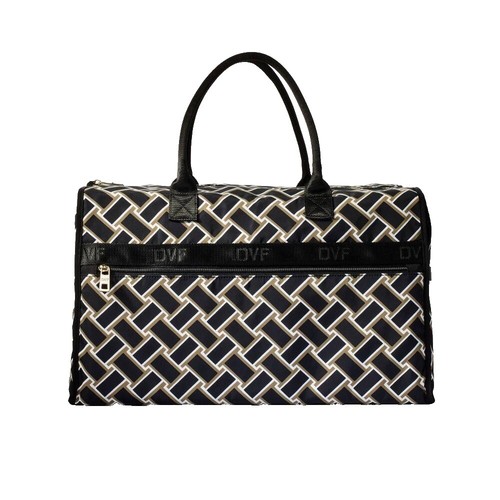 Diane Von Furstenberg Pink Green Canvas Tennis Travel  display picture 2